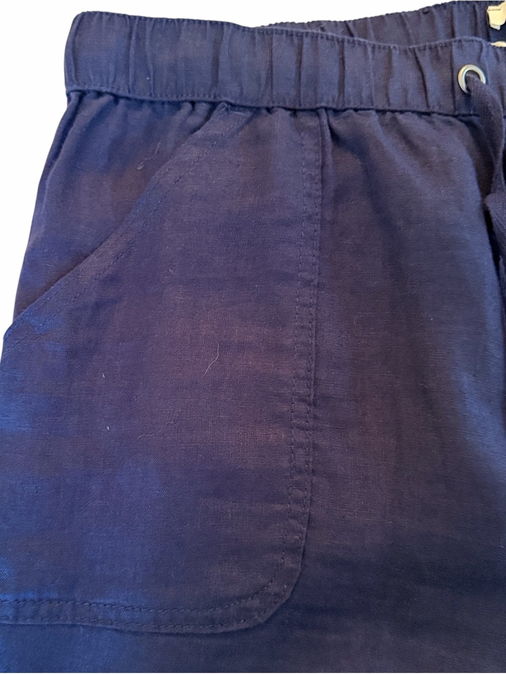 C&C California Navy Blue Linen Drawstring Jogger Pant L - Picture 6 of 8